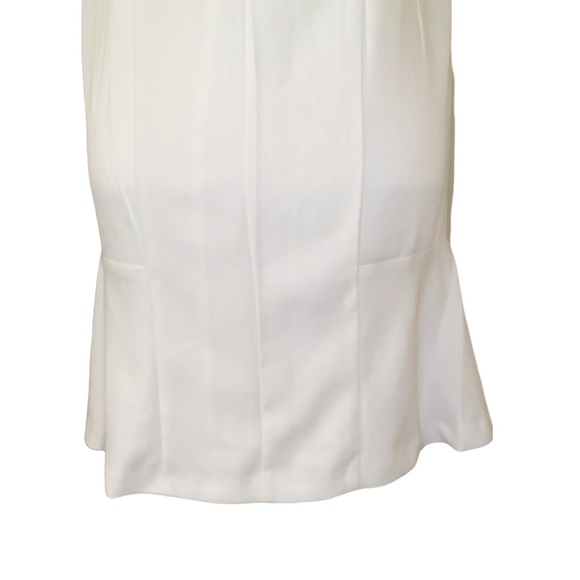 NWT Parker Ivory Cream Crosby Keyhole Cutout Ruffle Shift Tunic Mini Dress - M - Picture 8 of 15